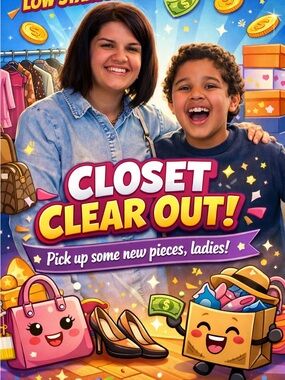 🔥 GOING LIVE – CLOSET CLEAR OUT
💕 Everything starting LOW
⏰ Don’t miss it!